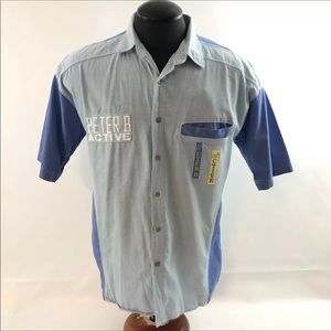 Peter Beach Patrol Mens Medium Pocket Button Shirt